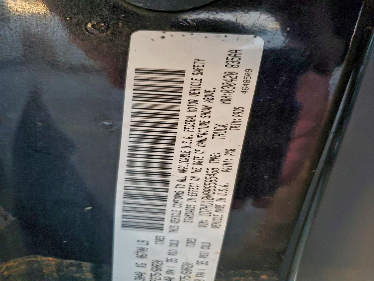 2008 Dodge Ram 1500 St VIN: 1D7HU18N98S585468 Lot: 94478145