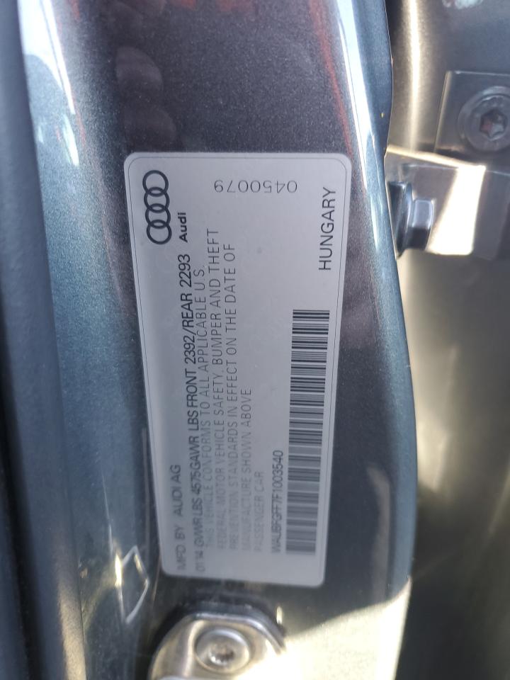 2015 Audi A3 Premium VIN: WAUBFGFF7F1003540 Lot: 90807275