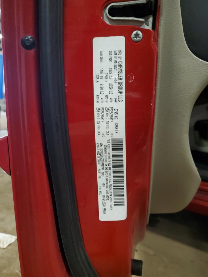 2014 Dodge Grand Caravan Sxt VIN: 2C4RDGCG3ER388724 Lot: 93765275