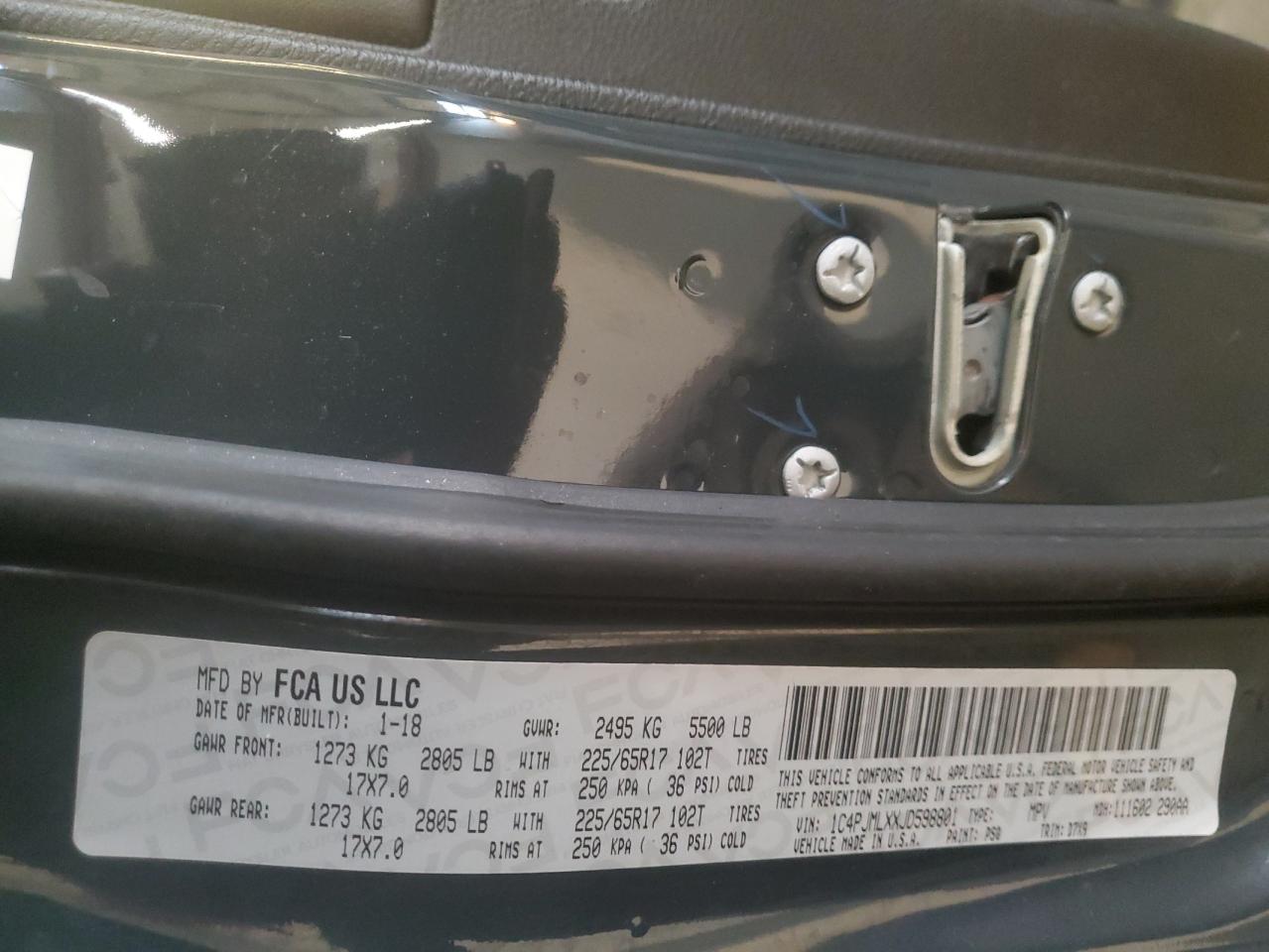 2018 Jeep Cherokee Latitude Plus VIN: 1C4PJMLXXJD598801 Lot: 92267925