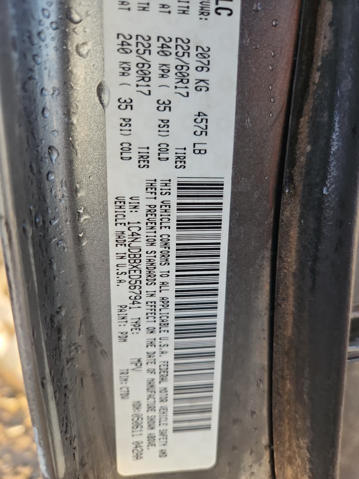 2014 Jeep Compass Sport VIN: 1C4NJDBBXED567941 Lot: 91593475