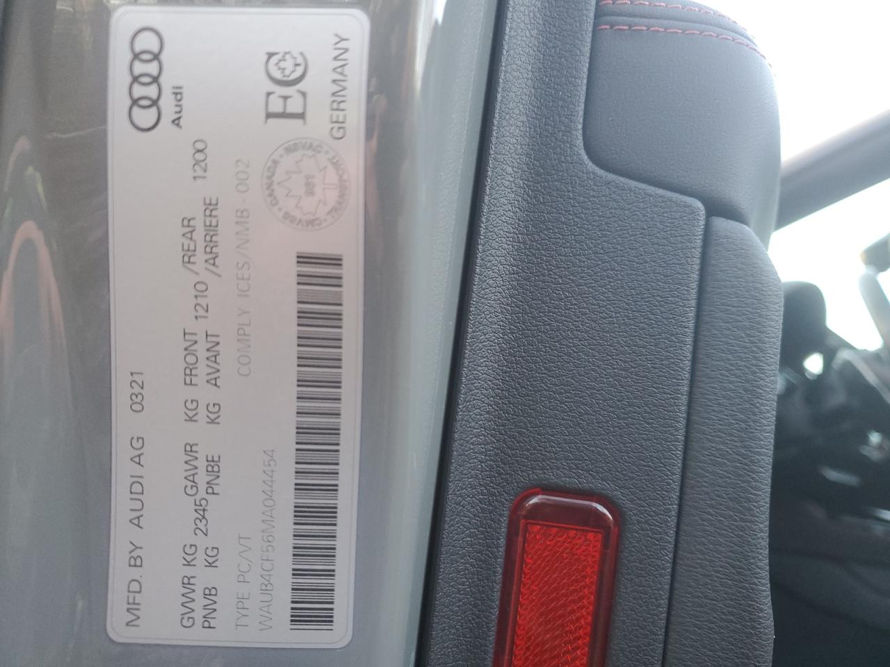 2021 Audi S5 Prestige VIN: WAUB4CF56MA044454 Lot: 93231435