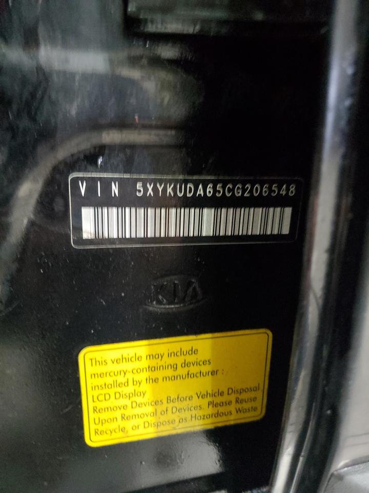 2012 Kia Sorento Ex VIN: 5XYKUDA65CG206548 Lot: 92319785