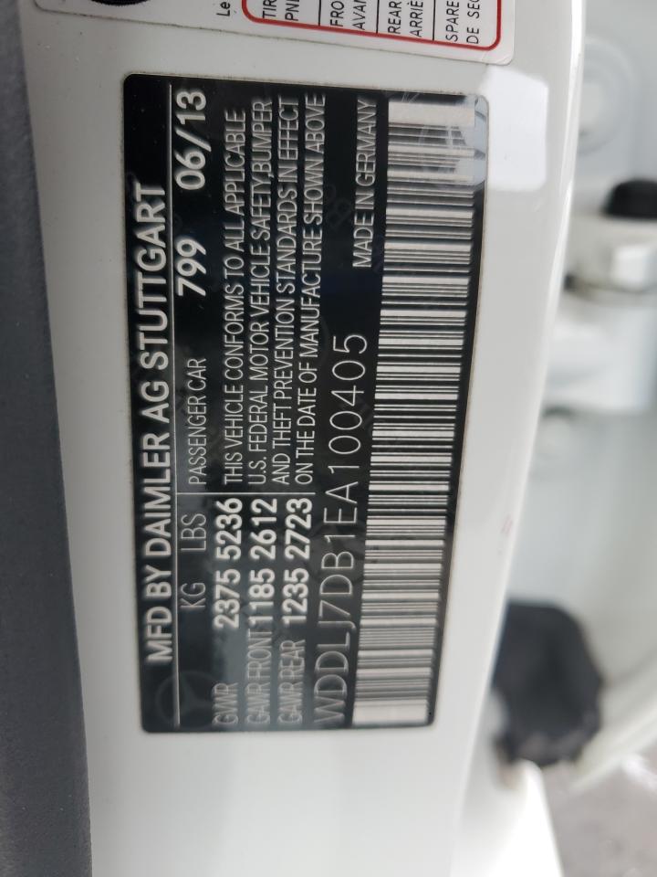 2014 Mercedes-Benz Cls 550 VIN: WDDLJ7DB1EA100405 Lot: 90947945