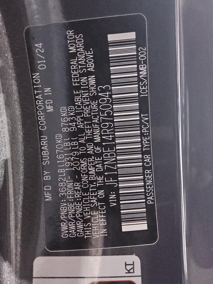 2024 Toyota Gr 86 Premium VIN: JF1ZNBE14R9750943 Lot: 90218865