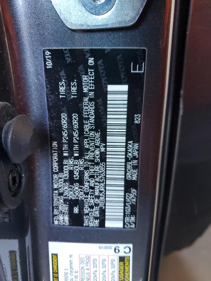 2020 Toyota 4Runner Sr5/Sr5 Premium VIN: JTEBU5JR9L5763855 Lot: 92118065