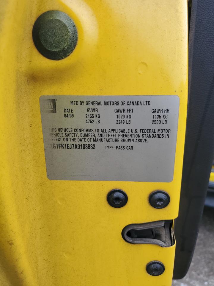 2010 Chevrolet Camaro Ss VIN: 2G1FK1EJ7A9103833 Lot: 93526735