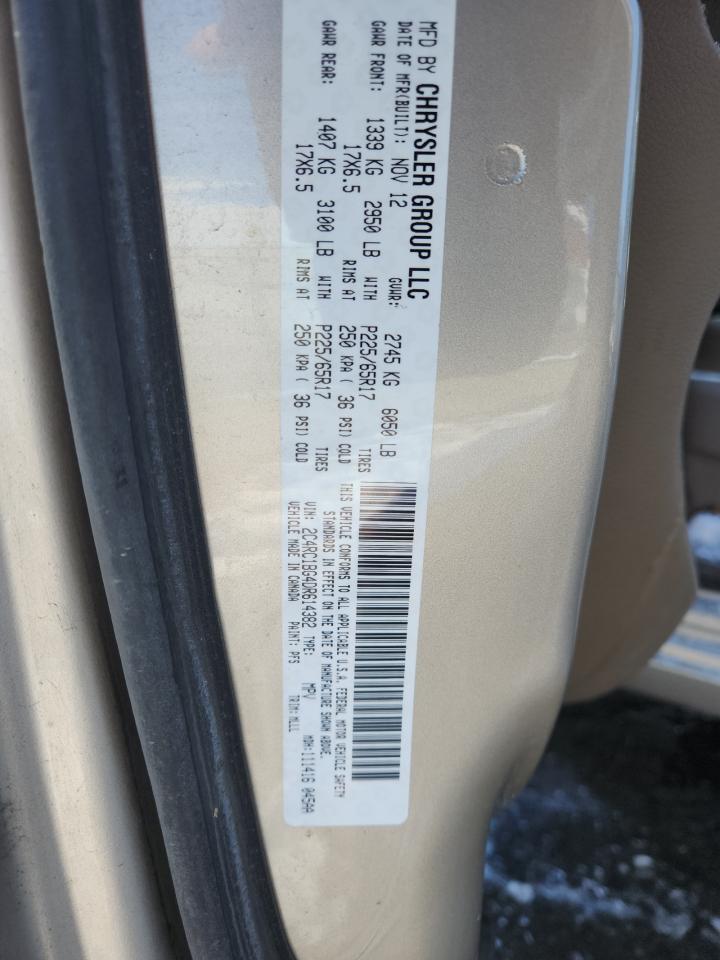 2013 Chrysler Town & Country Touring VIN: 2C4RC1BG4DR614382 Lot: 92178325