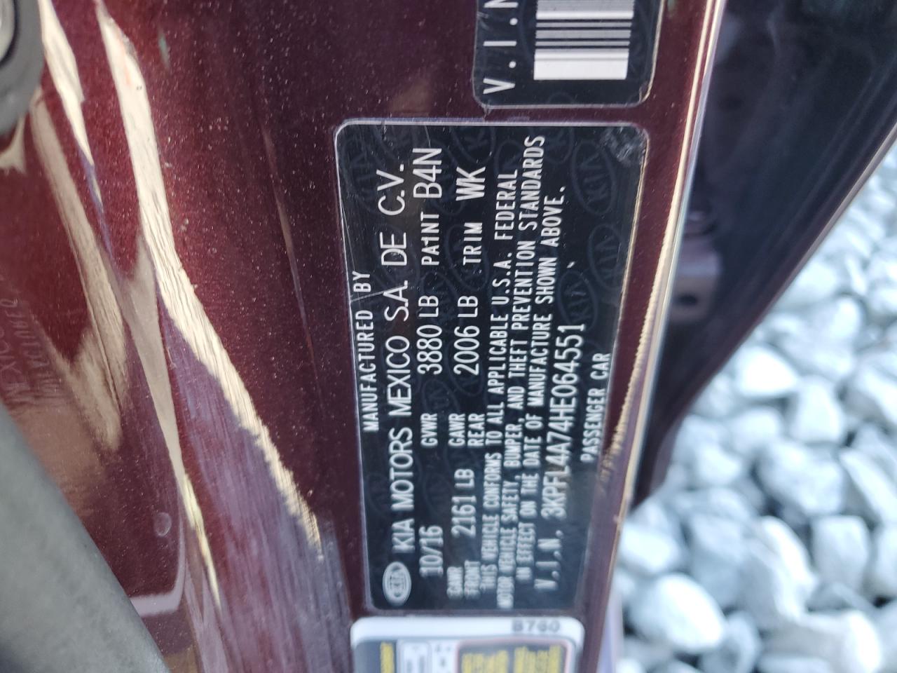 2017 Kia Forte Lx VIN: 3KPFL4A74HE064551 Lot: 92300115