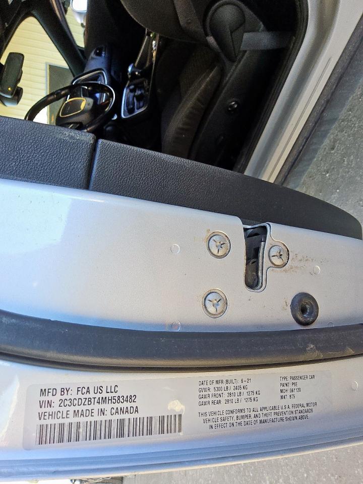 2021 Dodge Challenger R/T VIN: 2C3CDZBT4MH583482 Lot: 90689775