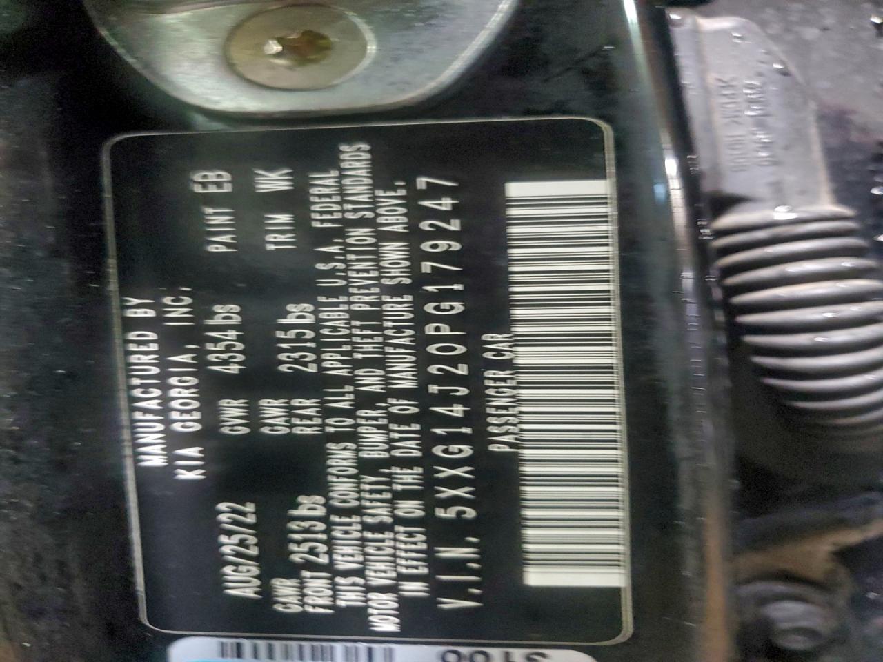 2023 Kia K5 Lxs VIN: 5XXG14J20PG179247 Lot: 93902595