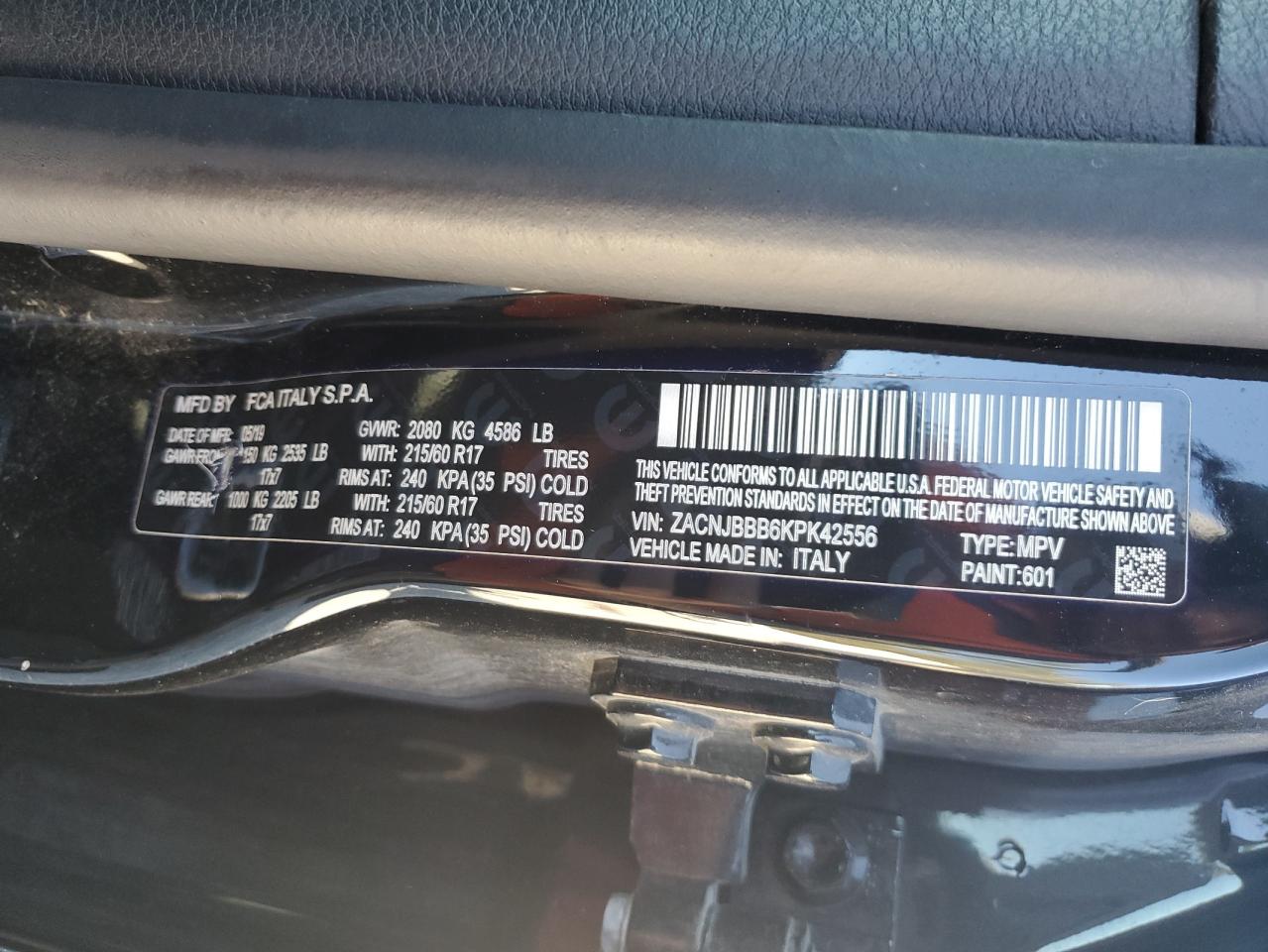 2019 Jeep Renegade Latitude VIN: ZACNJBBB6KPK42556 Lot: 91345175