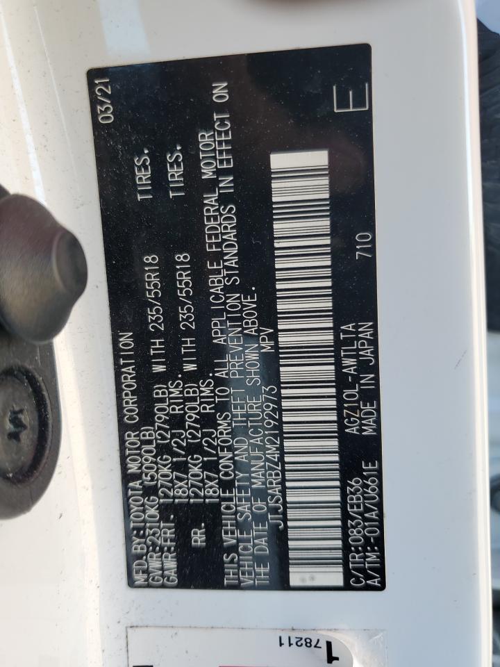 2021 Lexus Nx 300 Base VIN: JTJSARBZ4M2192973 Lot: 92928945