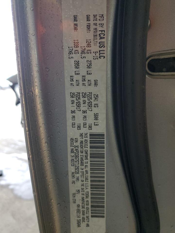 2016 Dodge Journey Sxt VIN: 3C4PDDBG7GT129239 Lot: 92619415