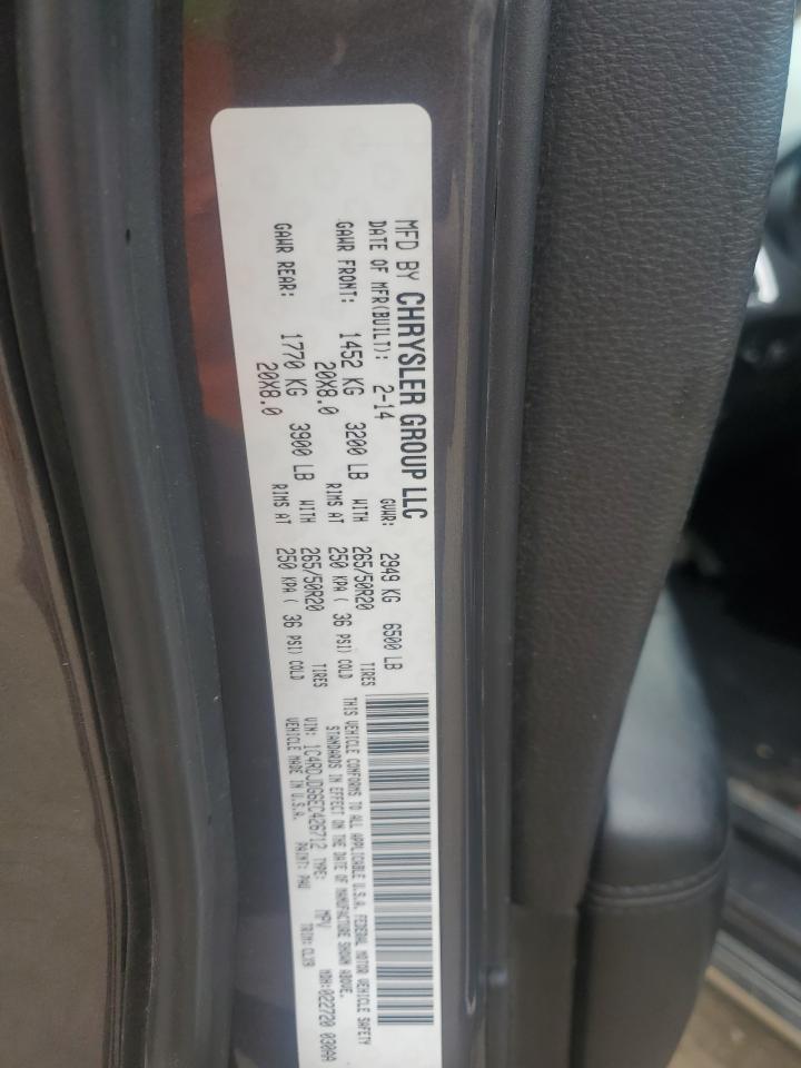 2014 Dodge Durango Limited VIN: 1C4RDJDG6EC426712 Lot: 93212195