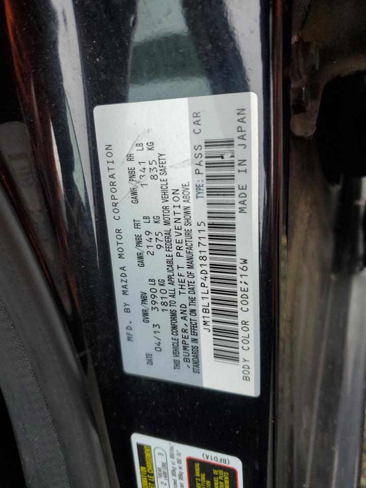 2013 Mazda 3 I VIN: JM1BL1LP4D1817115 Lot: 93329155