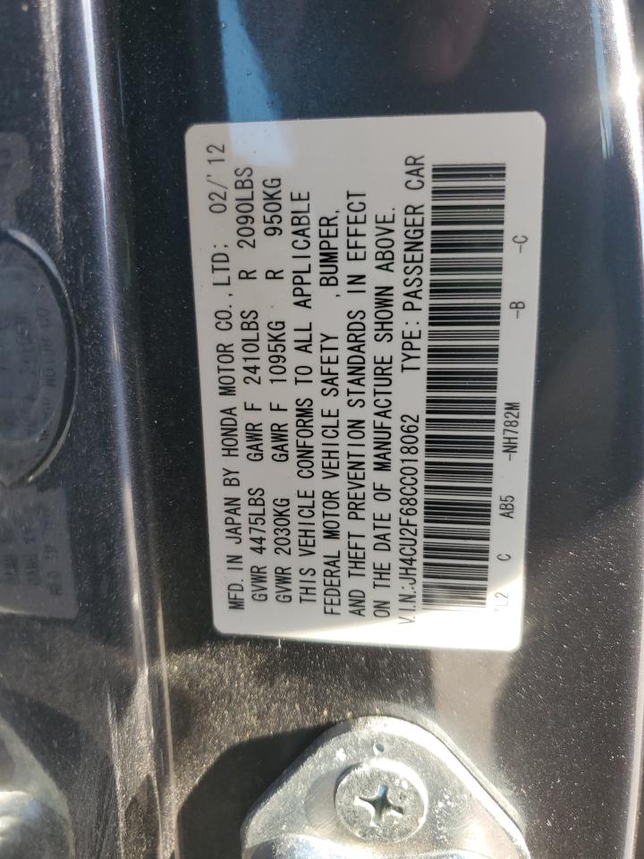 2012 Acura Tsx Tech VIN: JH4CU2F68CC018062 Lot: 91770035