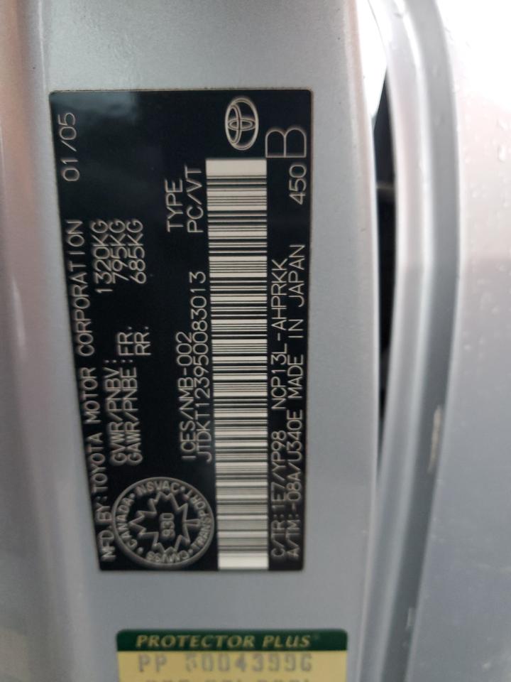 2005 Toyota Echo VIN: JTDKT123950083013 Lot: 86809335