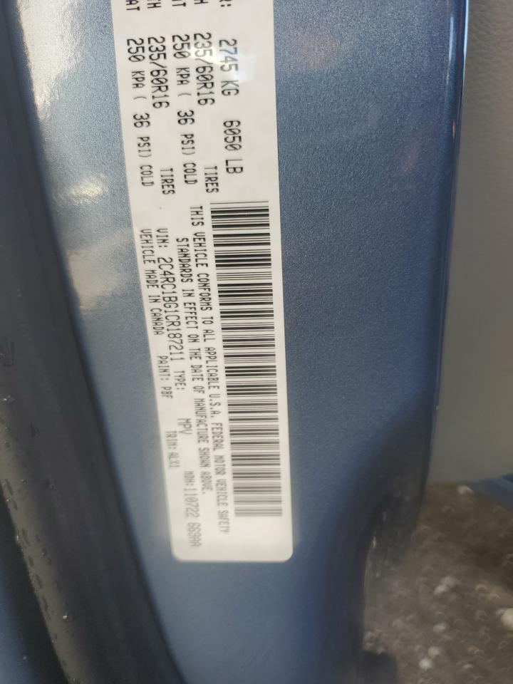 2012 Chrysler Town & Country Touring VIN: 2C4RC1BG1CR187211 Lot: 92943515