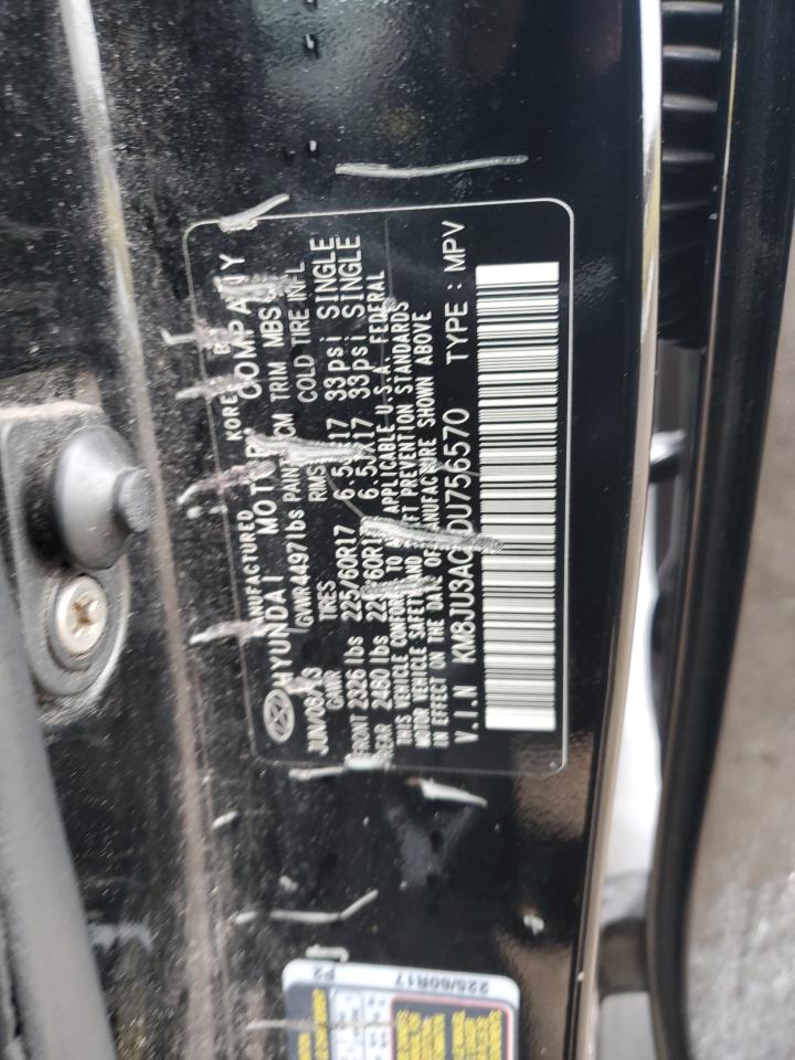 2013 Hyundai Tucson Gls VIN: KM8JU3AC9DU756570 Lot: 92910765