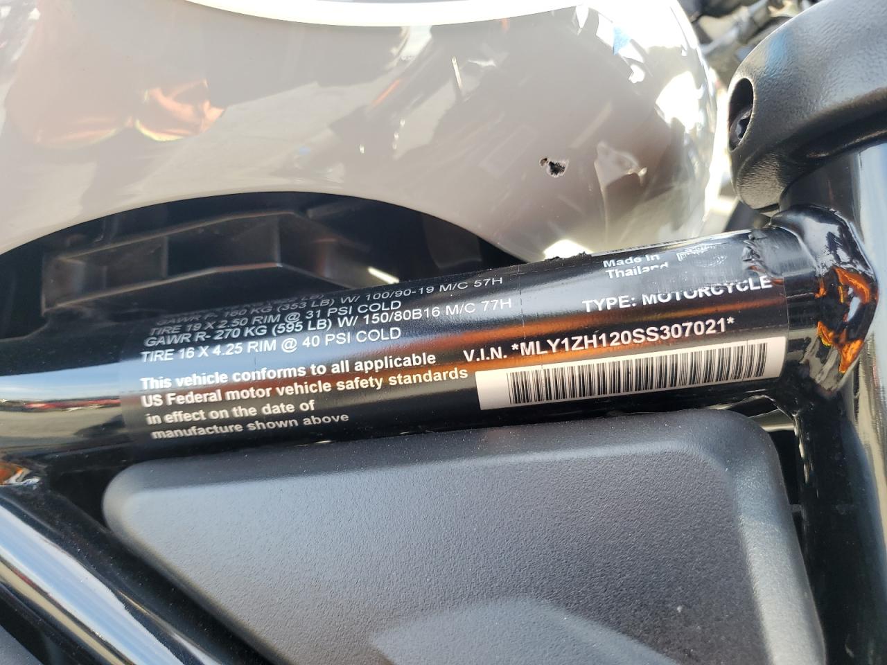 2025 Harley-Davidson Rh975 VIN: MLY1ZH120SS307021 Lot: 92404065