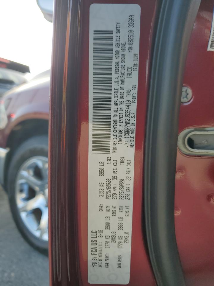 2018 Ram 1500 Laramie VIN: 1C6RR7NM2JS354410 Lot: 91895415