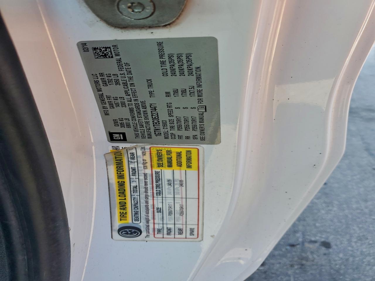 2014 GMC Sierra C1500 VIN: 1GTN1TEC0EZ274471 Lot: 94002005