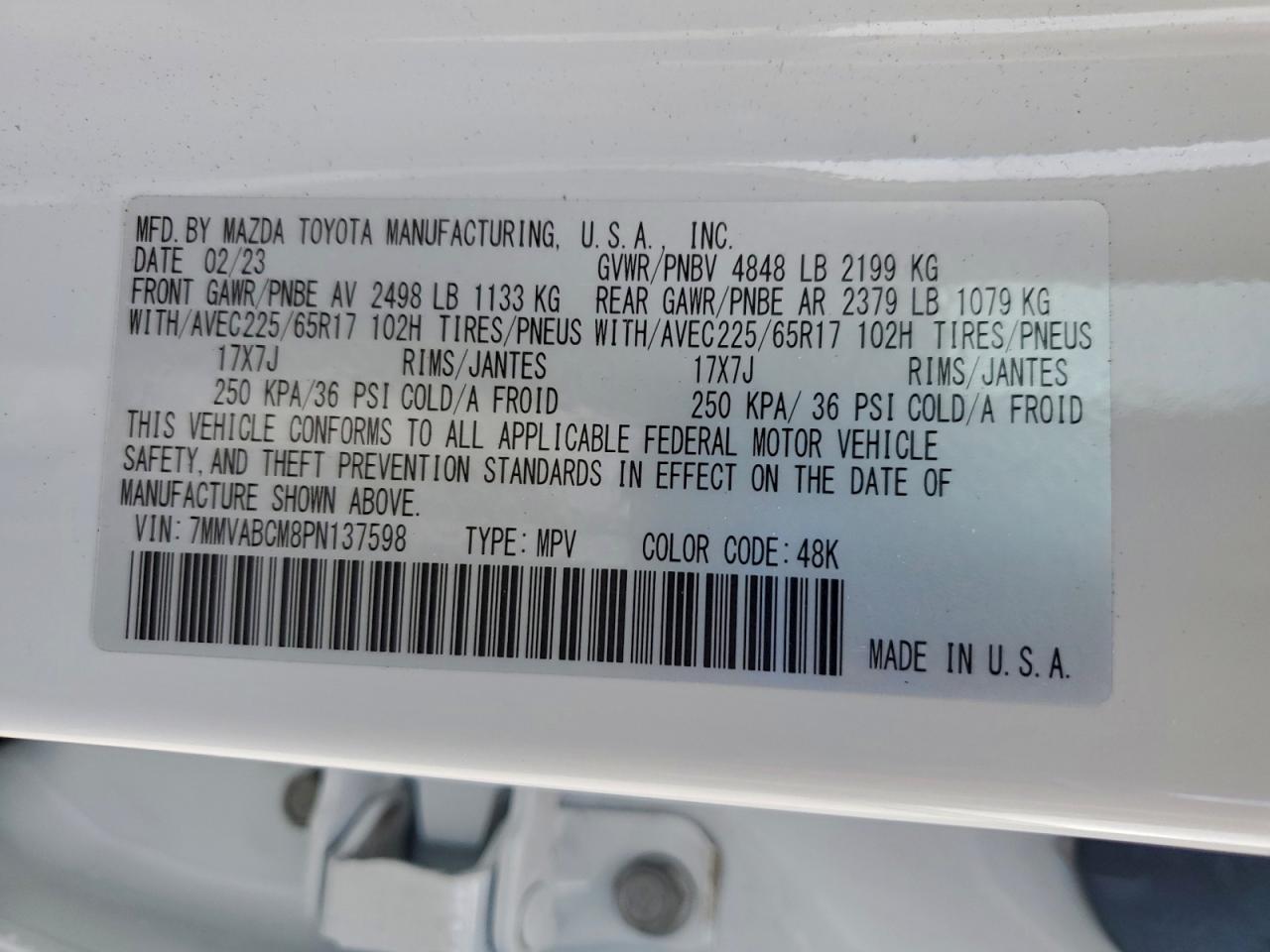 2023 Mazda Cx-50 Preferred Plus VIN: 7MMVABCM8PN137598 Lot: 93880945