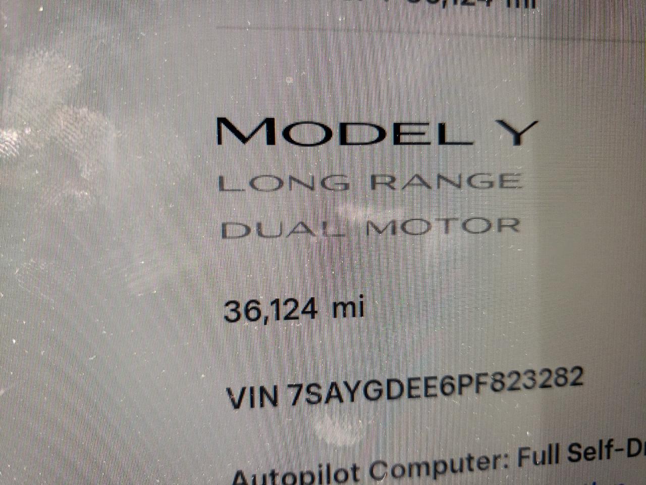 2023 Tesla Model Y VIN: 7SAYGDEE6PF823282 Lot: 92948065
