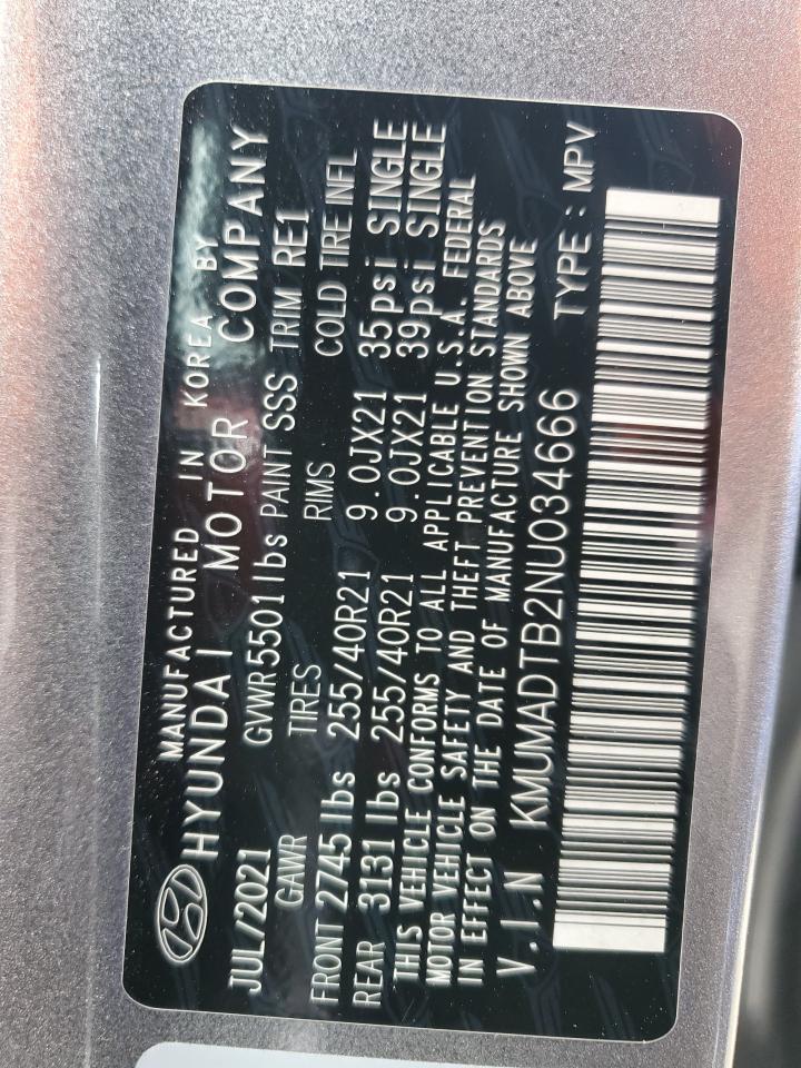 2022 Genesis Gv70 Base VIN: KMUMADTB2NU034666 Lot: 93232605