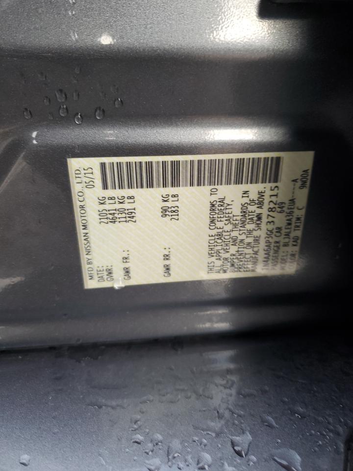 2016 Nissan Maxima 3.5S VIN: 1N4AA6AP3GC378215 Lot: 92686255