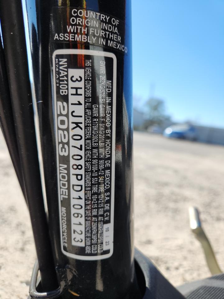 2023 Honda Nva110 B VIN: 3H1JK0708PD106123 Lot: 86764135