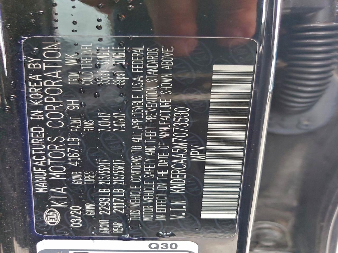 2021 Kia Seltos Ex VIN: KNDERCAA5M7073530 Lot: 93877105