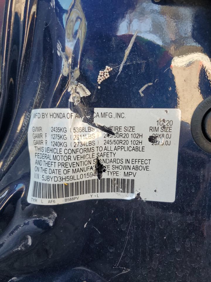 2020 Acura Mdx Technology VIN: 5J8YD3H59LL015948 Lot: 91672845