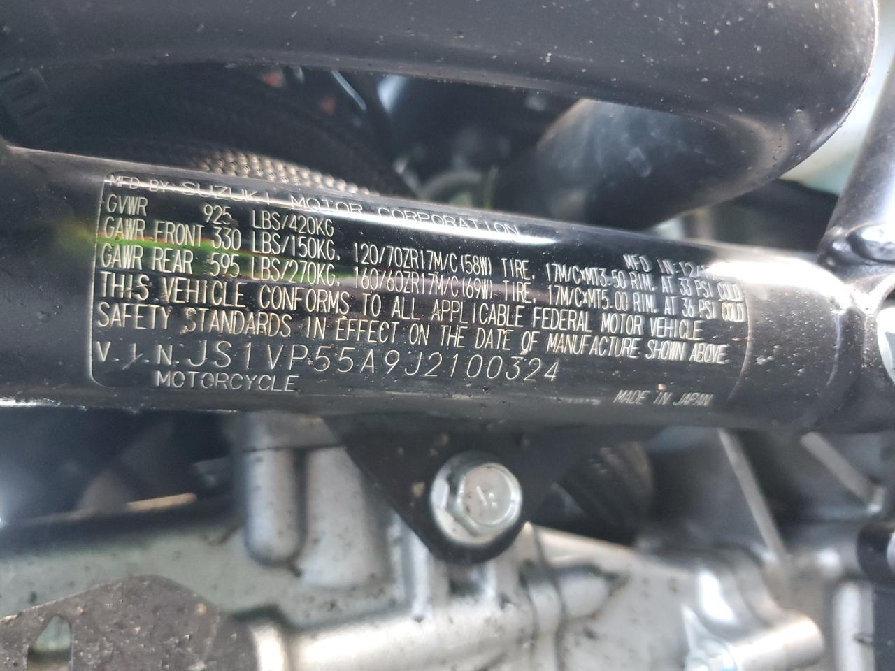 2018 Suzuki Sv650 VIN: JS1VP55A9J2100324 Lot: 93154285