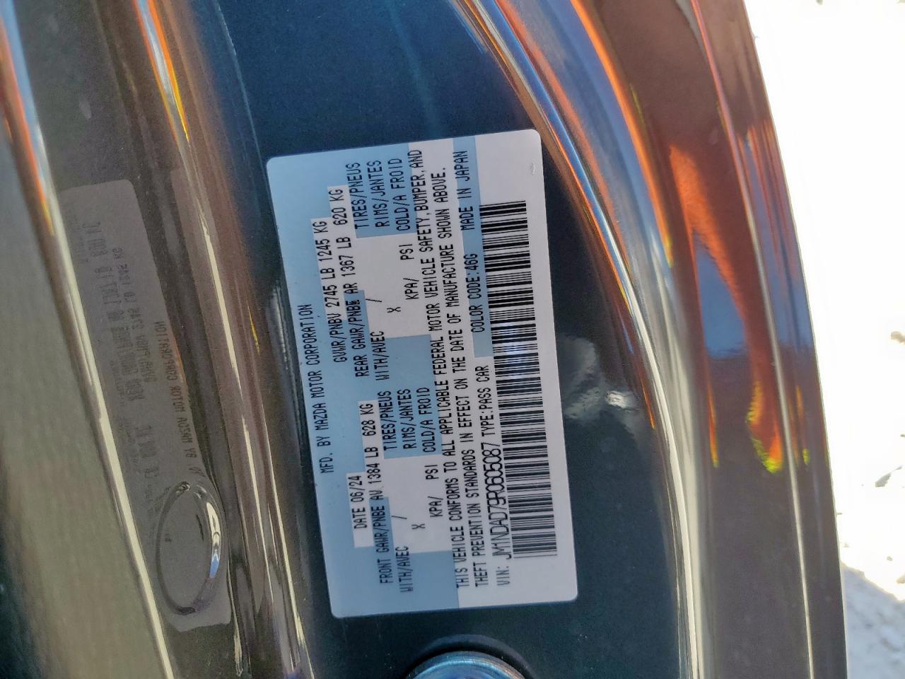 2024 Mazda Mx-5 Miata Grand Touring VIN: JM1NDAD79R0605087 Lot: 90622305