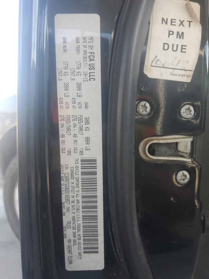 2016 Ram 1500 Slt VIN: 1C6RR7GG8GS165857 Lot: 91009165