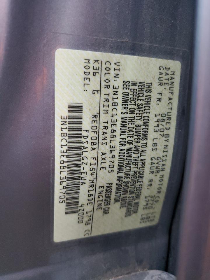 2008 Nissan Versa S VIN: 3N1BC13E88L369705 Lot: 93504785