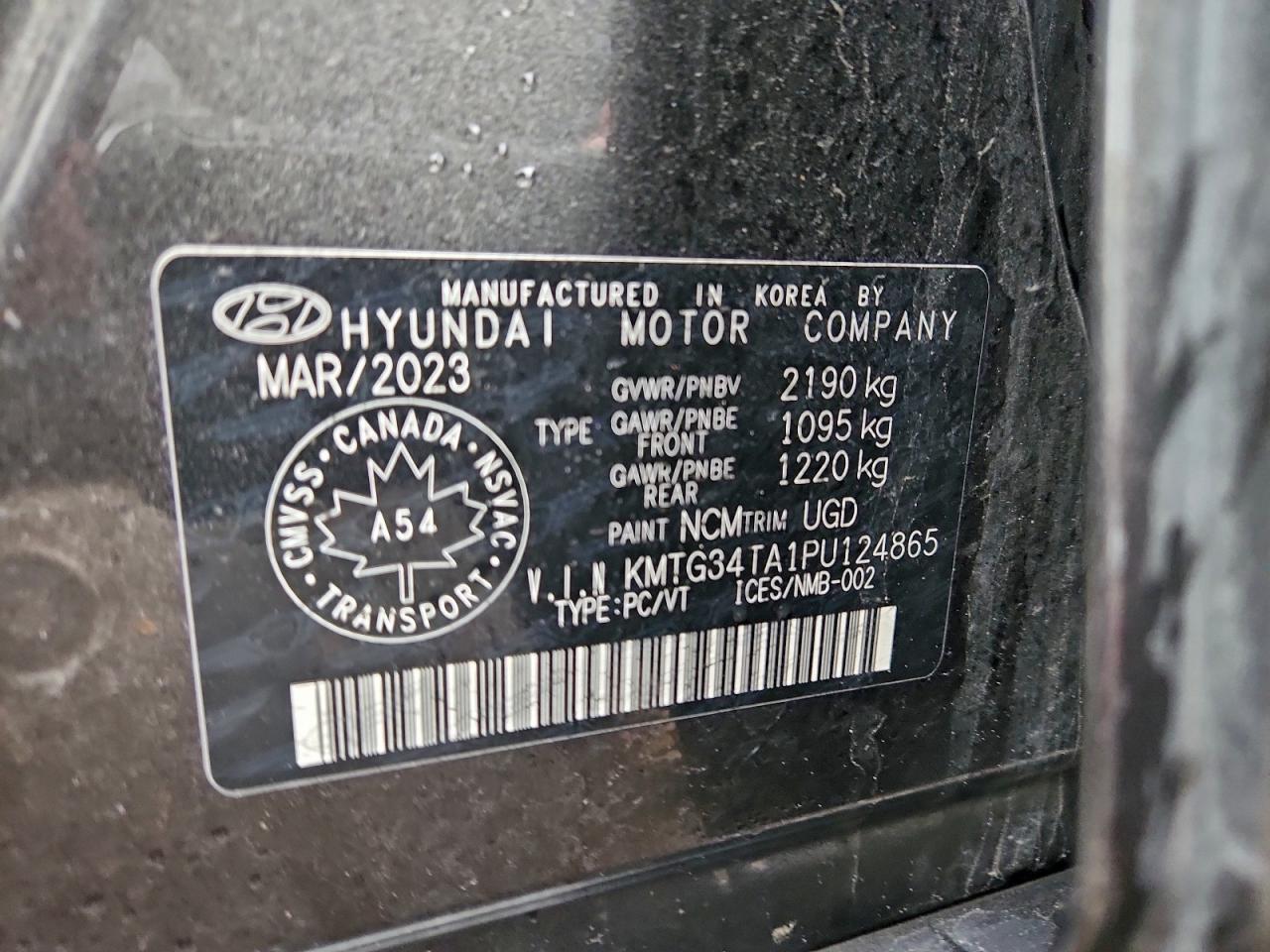 2023 Genesis G70 Base VIN: KMTG34TA1PU124865 Lot: 93154245