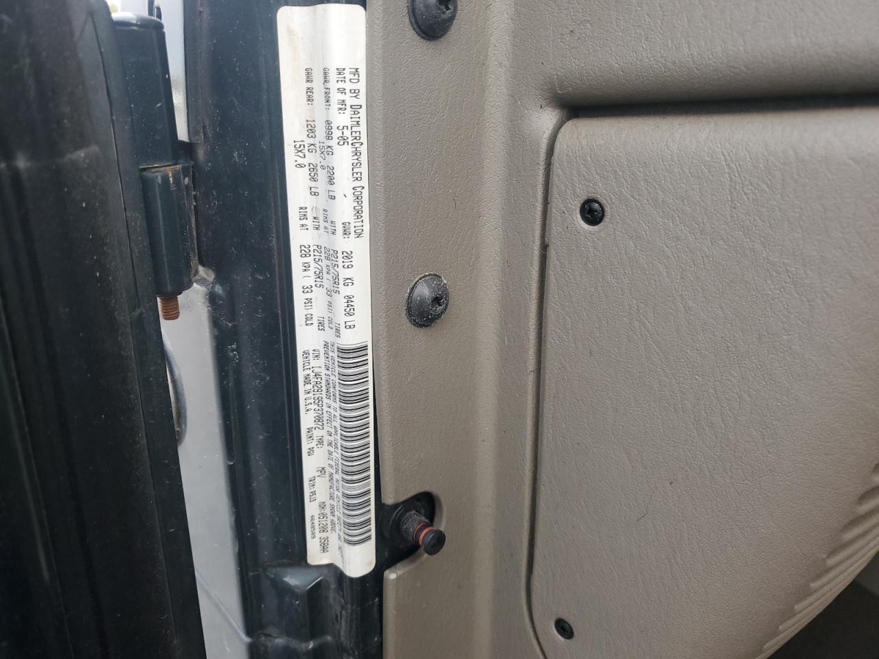 2005 Jeep Wrangler / Tj Se VIN: 1J4FA29195P370872 Lot: 91205985