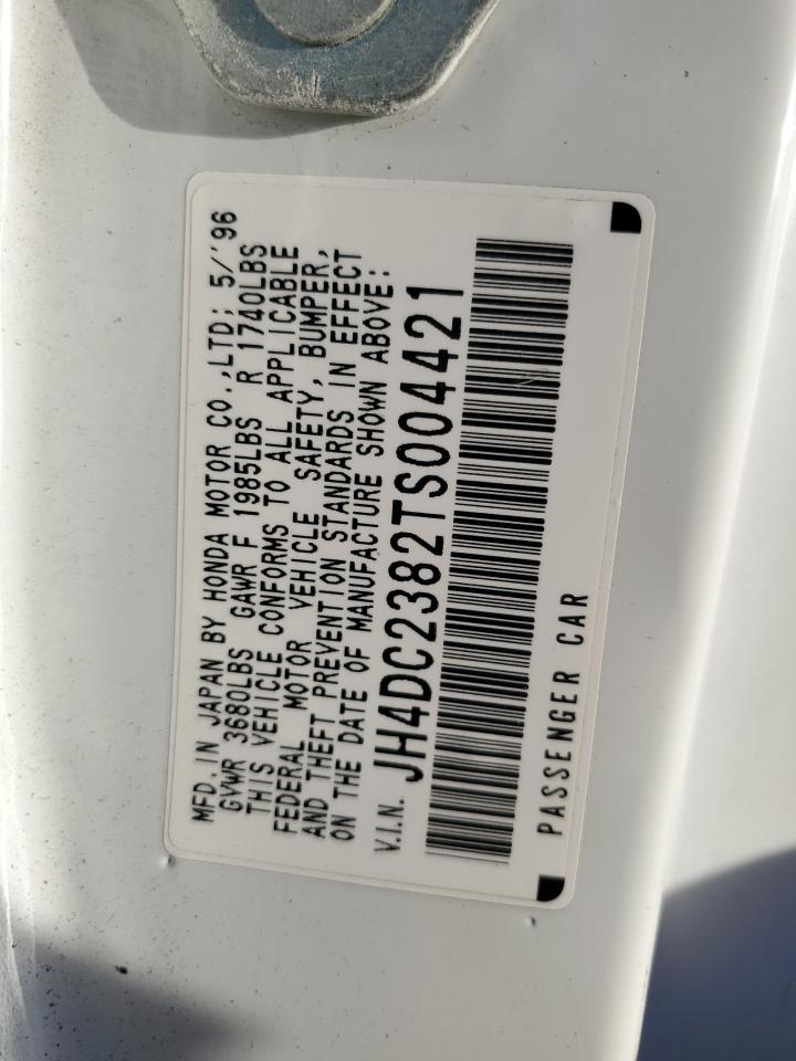 1996 Acura Integra Gsr VIN: JH4DC2382TS004421 Lot: 92422195