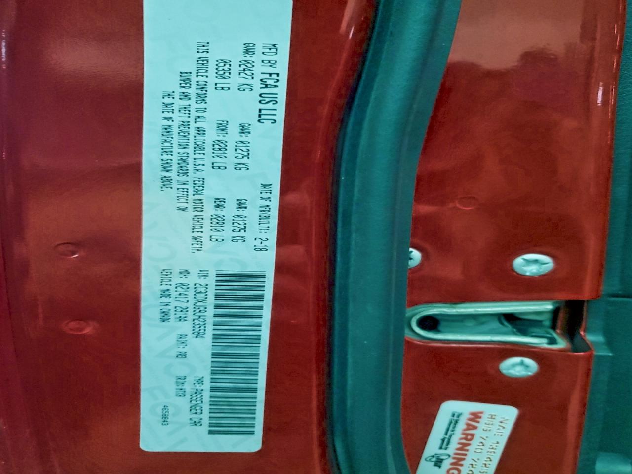 2018 Dodge Charger Gt VIN: 2C3CDXJG9JH235584 Lot: 93600855