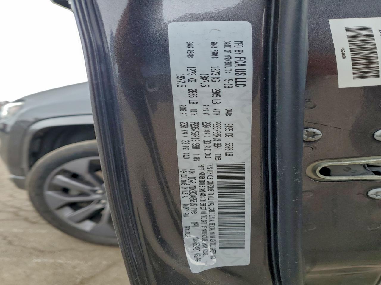 2019 Jeep Cherokee Limited VIN: 1C4PJMDX2KD465515 Lot: 93919155