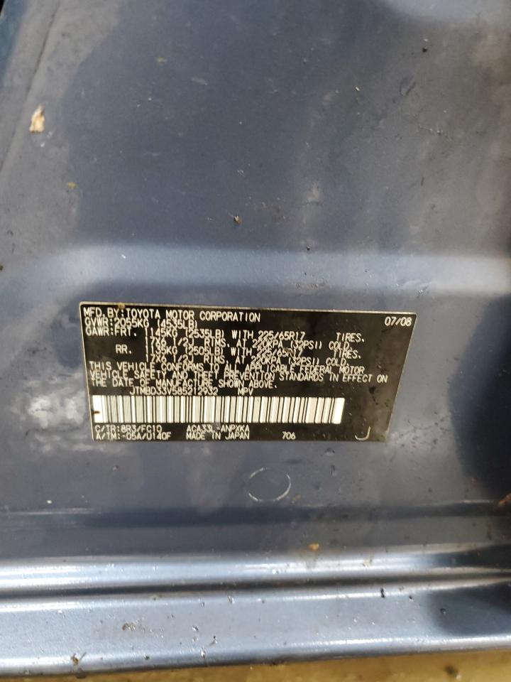 2008 Toyota Rav4 VIN: JTMBD33V585212932 Lot: 90878475