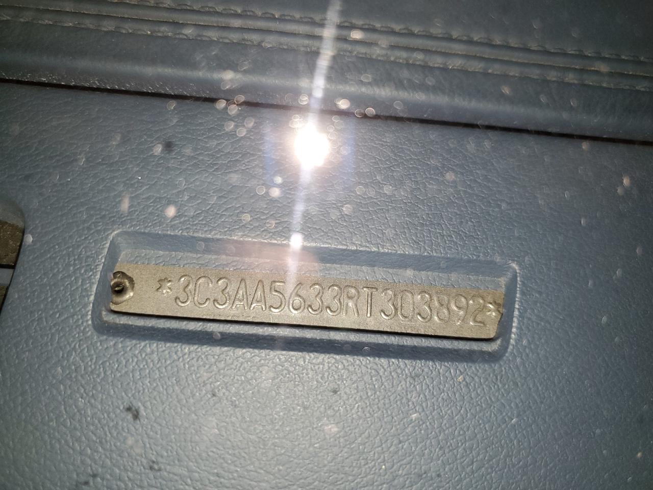 1994 Chrysler Lebaron Landau A-Body VIN: 3C3AA5633RT303892 Lot: 90851525