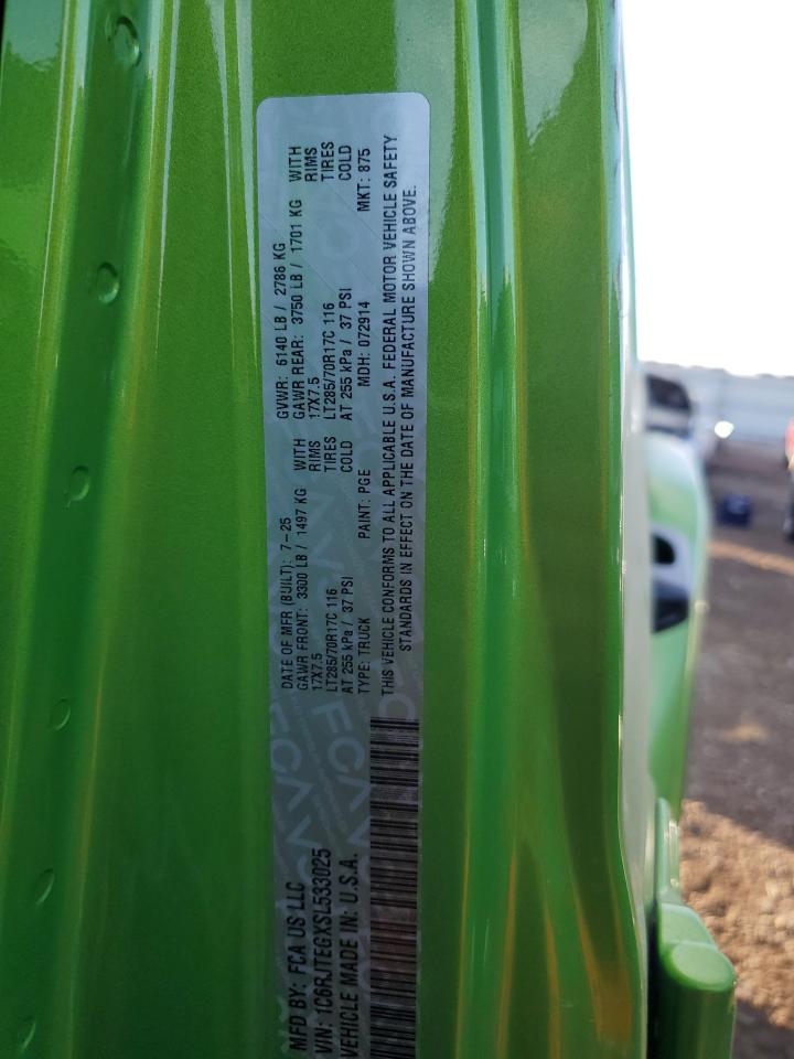 2025 Jeep Gladiator Mojave VIN: 1C6RJTEGXSL533025 Lot: 91699155