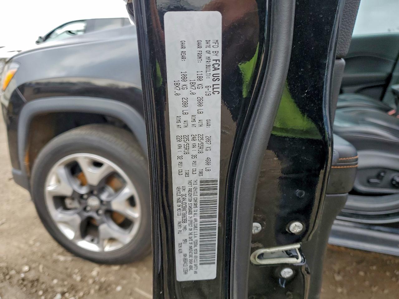 2019 Jeep Compass Limited VIN: 3C4NJDCBXKT806358 Lot: 93521745