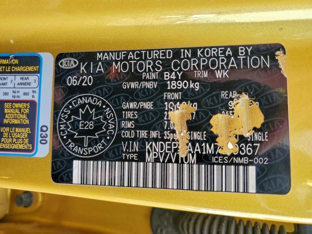 2021 Kia Seltos Lx VIN: KNDEPCAA1M7110367 Lot: 92887375