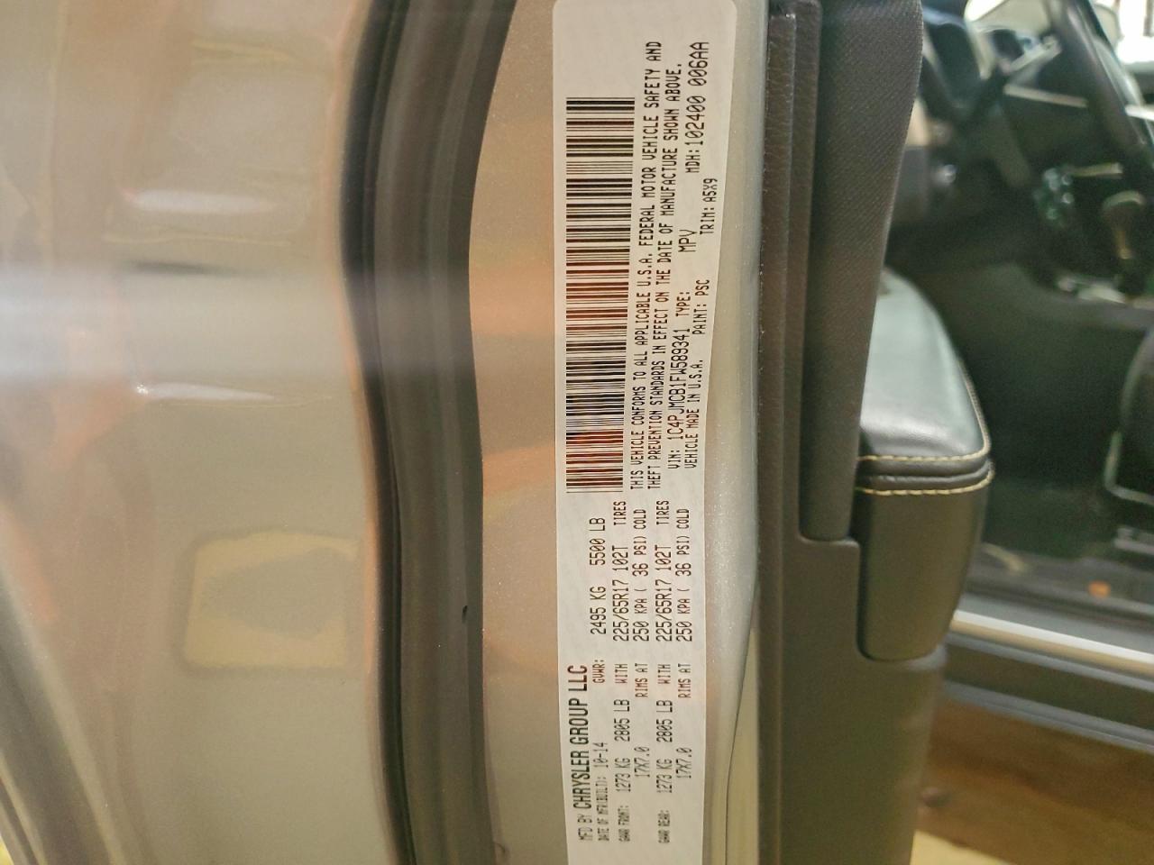 2015 Jeep Cherokee Latitude VIN: 1C4PJMCB1FW589341 Lot: 93662695