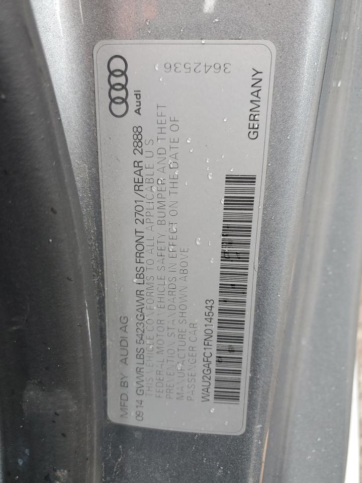 2015 Audi A7 Prestige VIN: WAU2GAFC1FN014543 Lot: 93137455